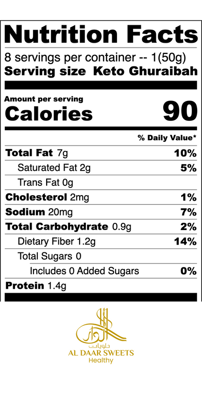 Keto Ghuraiba with Kushta -  كيتو غريبة بالقشطة