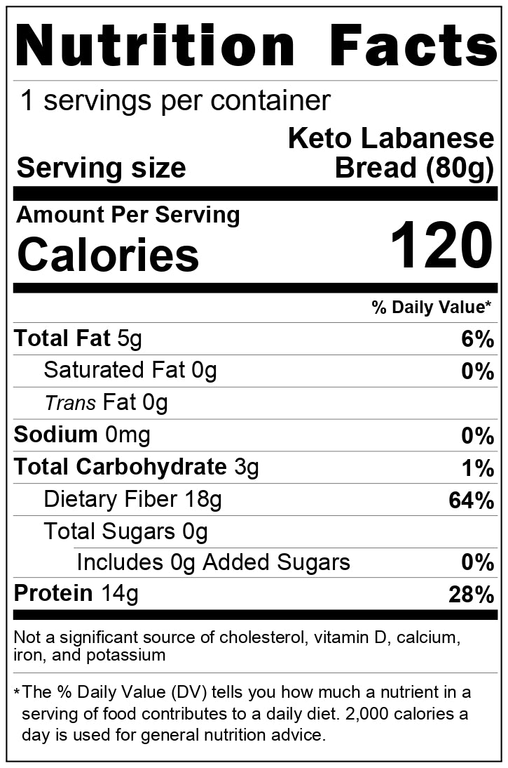 6 Pcs Keto Bread - خبز عربي كيتو